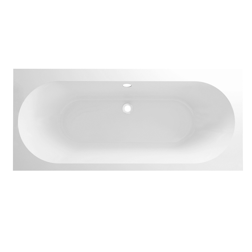 Wiesbaden Portus RD Inbouw Duo Ligbad Acryl Mat Wit 180cm